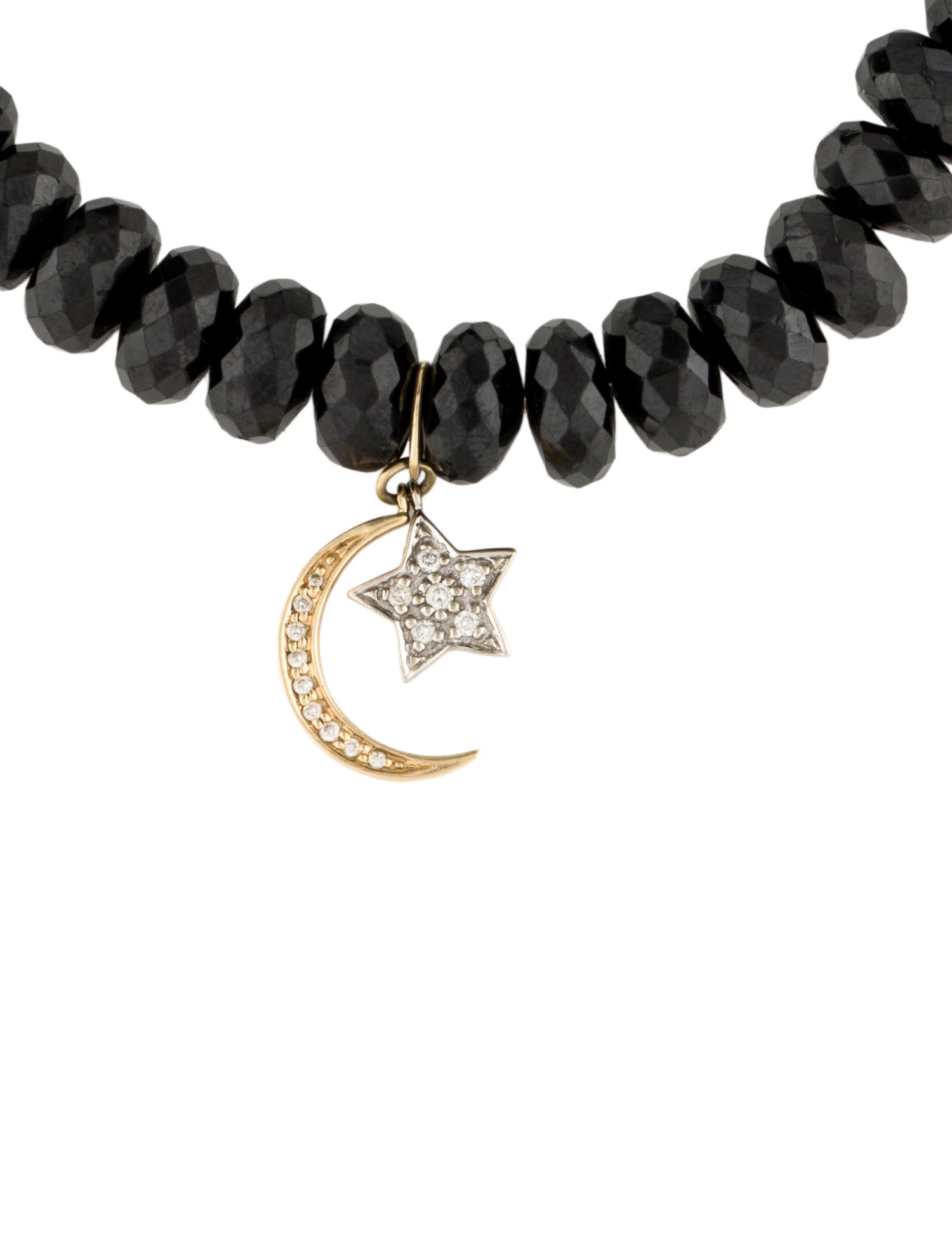 Sydney Evan 14K Spinel & Diamond Celestial Charm Bead Bracelet