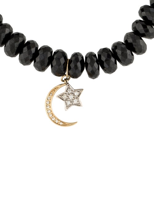 Sydney Evan 14K Spinel & Diamond Celestial Charm Bead Bracelet
