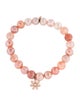 Sydney Evan 14K Coated Sunstone & Diamond Flower Bracelet
