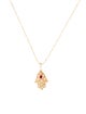 Sydney Evan 14K Ruby & Diamond Mini Hamsa Charm Pendant Necklace