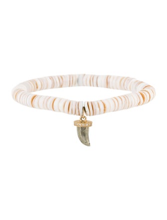 Sydney Evan 14K Pyrite & Shell Beaded Bracelet