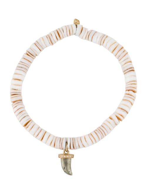 Sydney Evan 14K Pyrite & Shell Beaded Bracelet