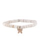 Sydney Evan 14K Diamond Butterfly Charm Heishi Bead Bracelet