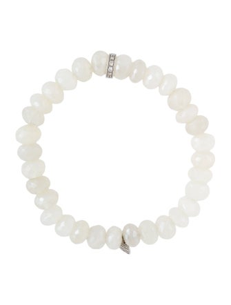 Sydney Evan 14K Chalcedony & Diamond Beaded Stretch Bracelet