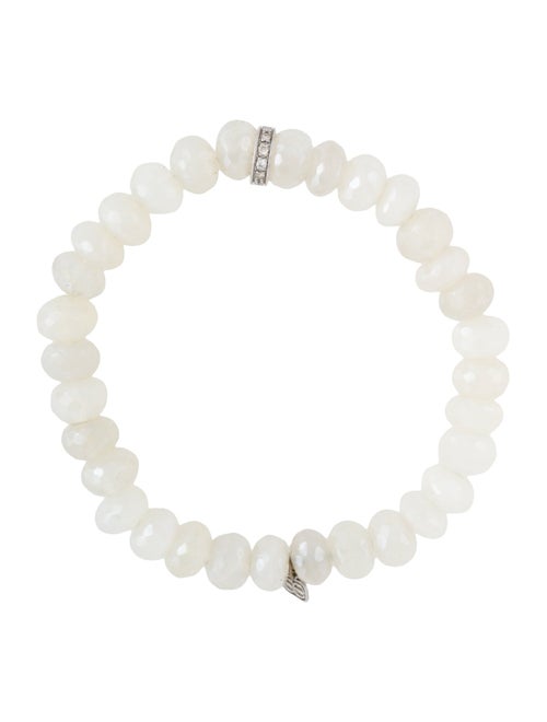 Sydney Evan 14K Chalcedony & Diamond Beaded Stretch Bracelet