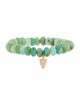 Sydney Evan 14K Opal & Diamond Arrowhead Charm Bead Bracelet