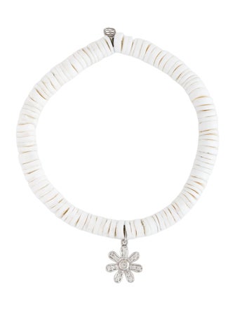 Sydney Evan 14K Diamond Flower Bead Bracelet