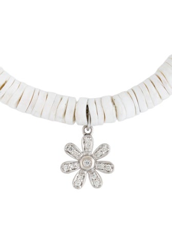 Sydney Evan 14K Diamond Flower Bead Bracelet