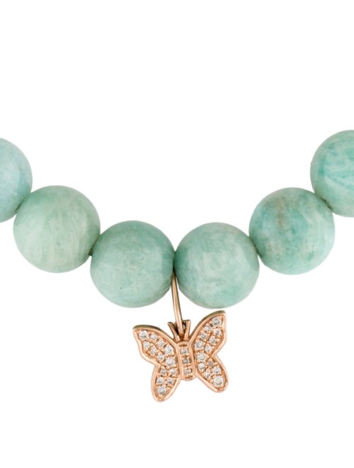 Sydney Evan 14K Amazonite & Diamond Butterfly Bead Bracelet