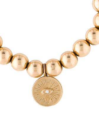 Sydney Evan 14K Diamond Evil Eye Bead Bracelet