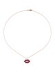 Sydney Evan 14K Ruby Lips Pendant Necklace