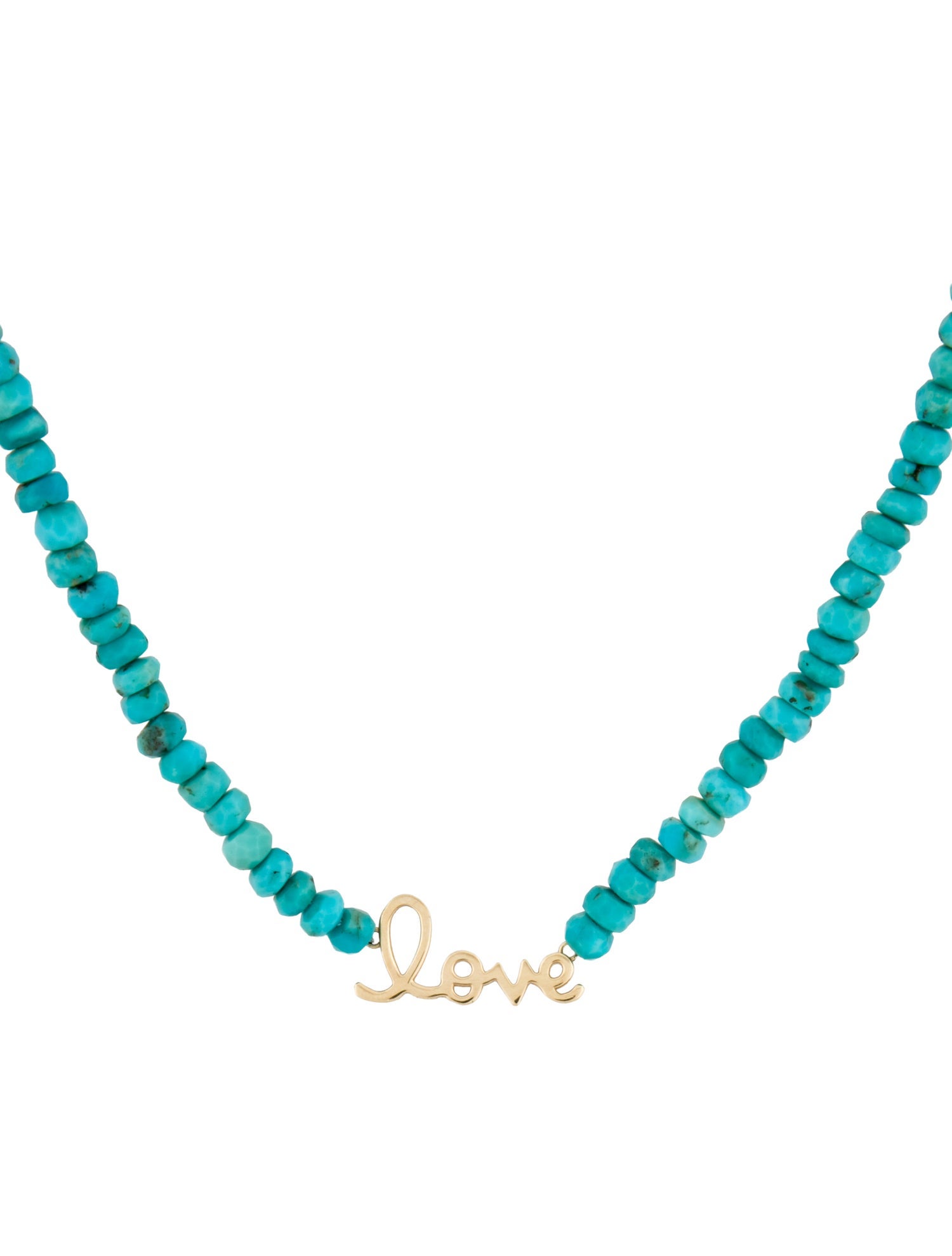 Sydney Evan 14K Turquoise Pure Love Beaded Necklace