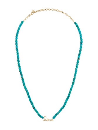 Sydney Evan 14K Turquoise Pure Love Beaded Necklace