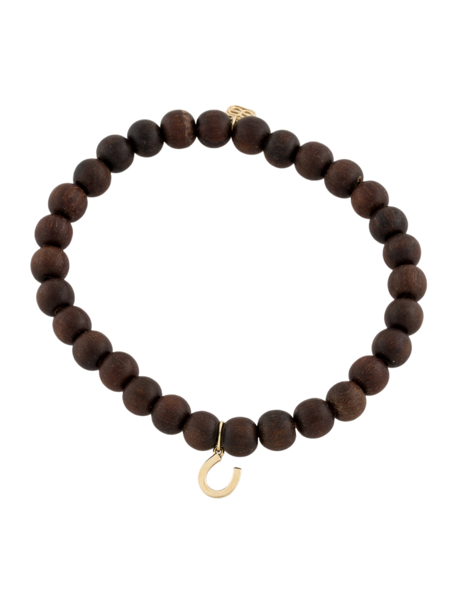 Sydney Evan 14K Wood Horseshoe Bead Bracelet