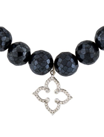 Sydney Evan 14K Diamond & Coated Spinel Clover Charm Bead Bracelet