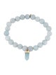 Sydney Evan 14K Dyed Quartzite & Diamond Bead Stretch Bracelet
