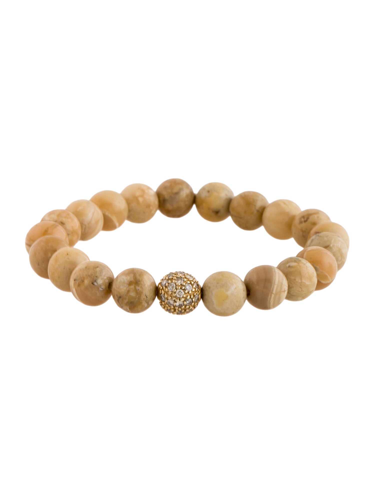 Sydney Evan 14K Opal & Diamond Bead Bracelet