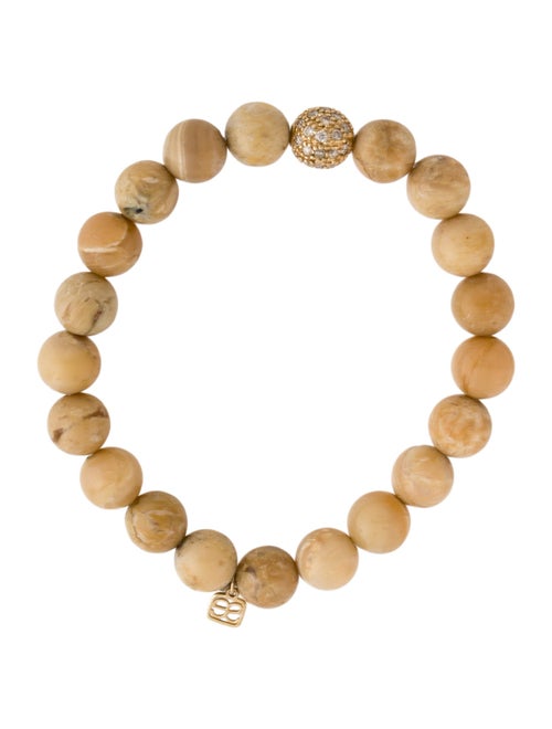 Sydney Evan 14K Opal & Diamond Bead Bracelet