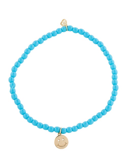 Sydney Evan 14K Smiley Face Bead Bracelet