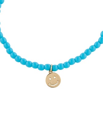 Sydney Evan 14K Smiley Face Bead Bracelet