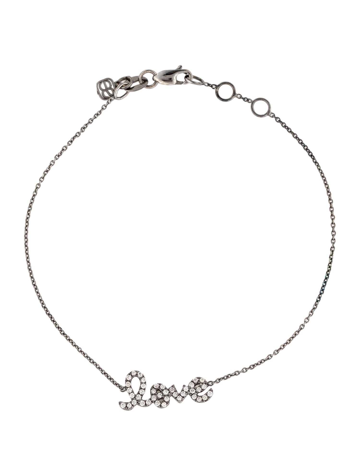 Sydney Evan 14K Diamond Pavé Love Bracelet