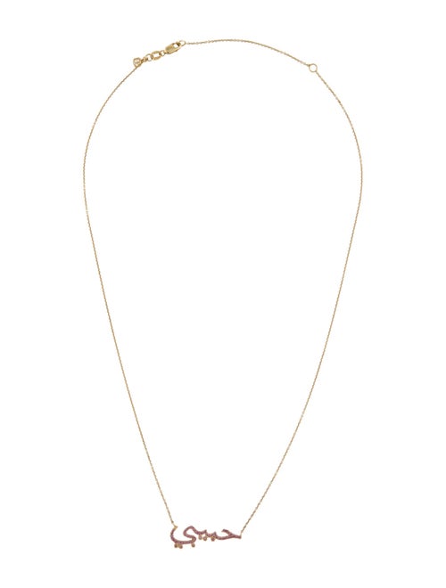 Sydney Evan 14K Sapphire Habibi "My Love" Pendant Necklace