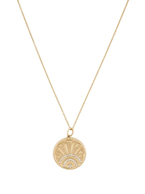 Sydney Evan Diamond Luck Coin Pendant Necklace