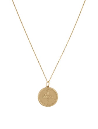 Sydney Evan Diamond Luck Coin Pendant Necklace