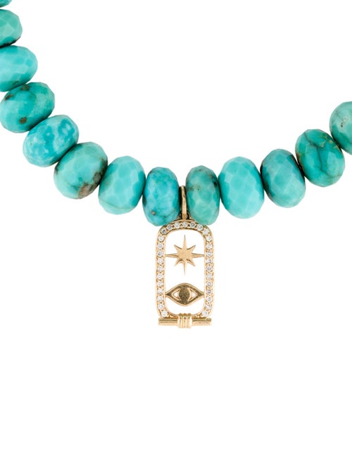 Sydney Evan 14K Turquoise & Diamond Bead Bracelet