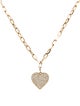Sydney Evan 14K 1.16ctw Diamond Extra Large Heart Charm & Paperclip Chain