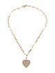 Sydney Evan 14K 1.16ctw Diamond Extra Large Heart Charm & Paperclip Chain