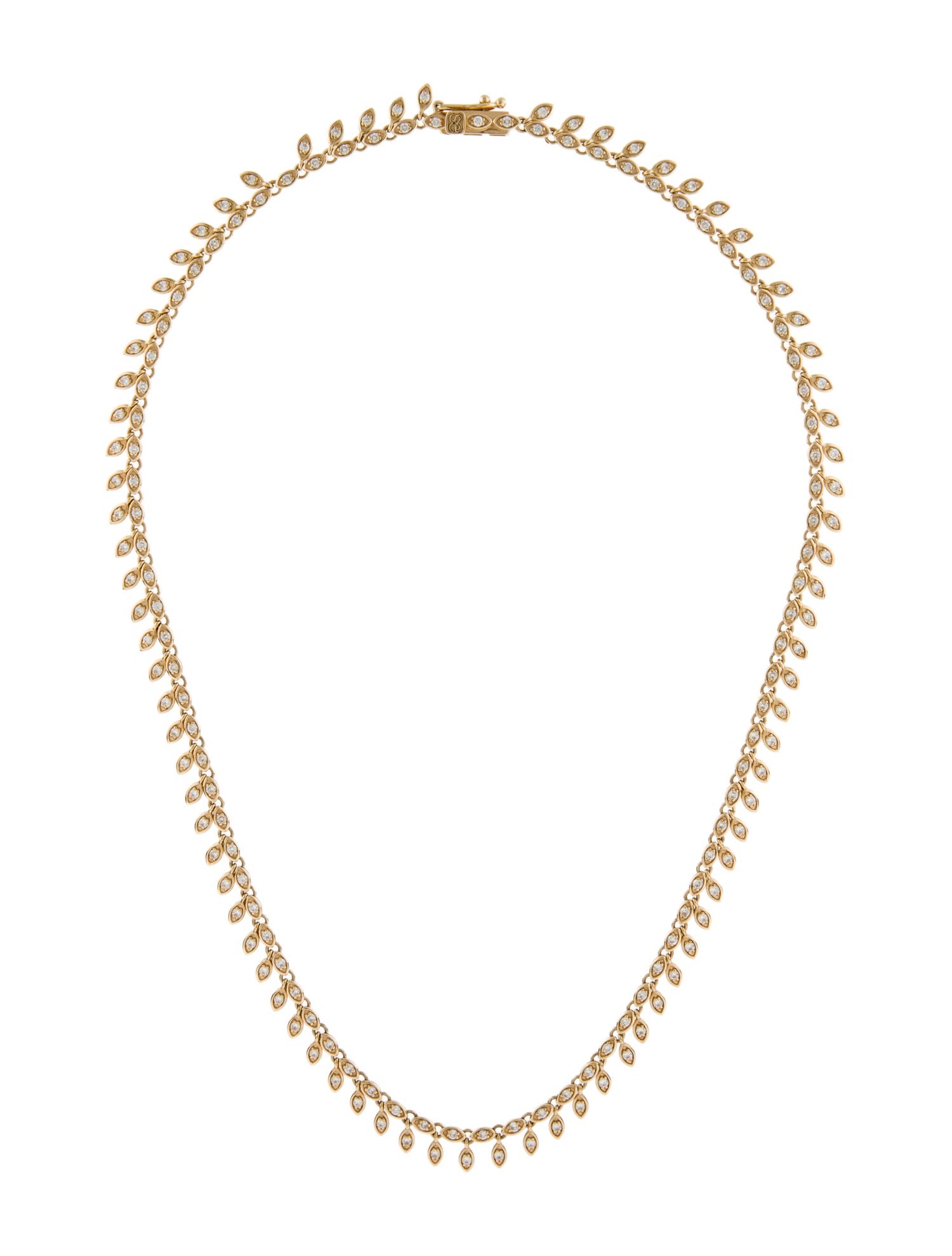 Sydney Evan 14K 1.72ctw Diamond Marquise Eye Eternity Fringe Necklace