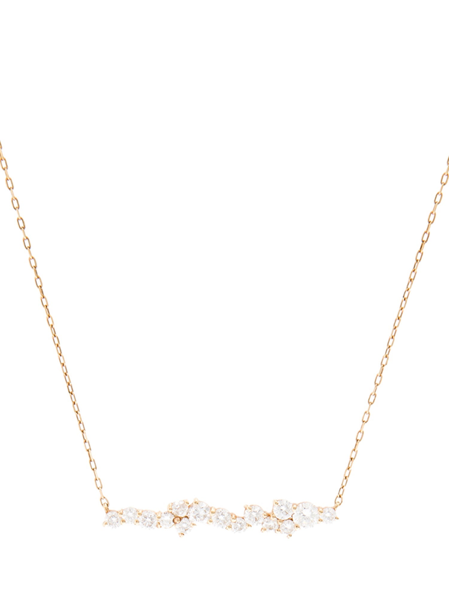 Sydney Evan 14K Diamond Cocktail Short Bar Necklace