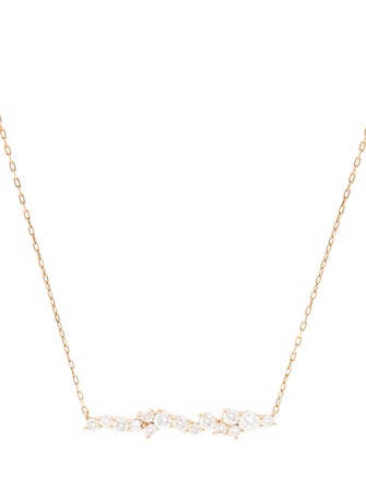 Sydney Evan 14K Diamond Cocktail Short Bar Necklace