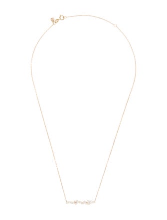 Sydney Evan 14K Diamond Cocktail Short Bar Necklace