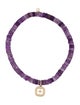 Sydney Evan 14K Amethyst & Diamond Starburst Bead Bracelet