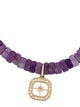 Sydney Evan 14K Amethyst & Diamond Starburst Bead Bracelet