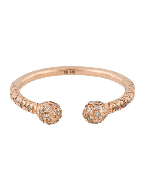 Sydney Evan 14K Diamond Pavè Open Band