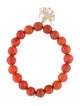 Sydney Evan 14K Carnelian and Diamond Octopus Beaded Bracelet