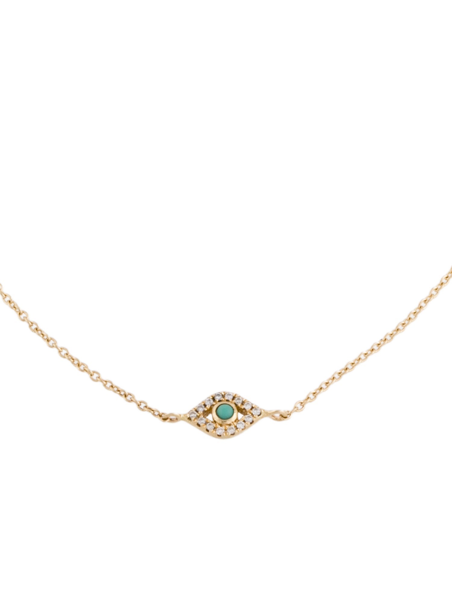 Sydney Evan Turquoise & Diamond Evil Eye Station Bracelet