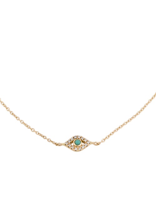 Sydney Evan Turquoise & Diamond Evil Eye Station Bracelet