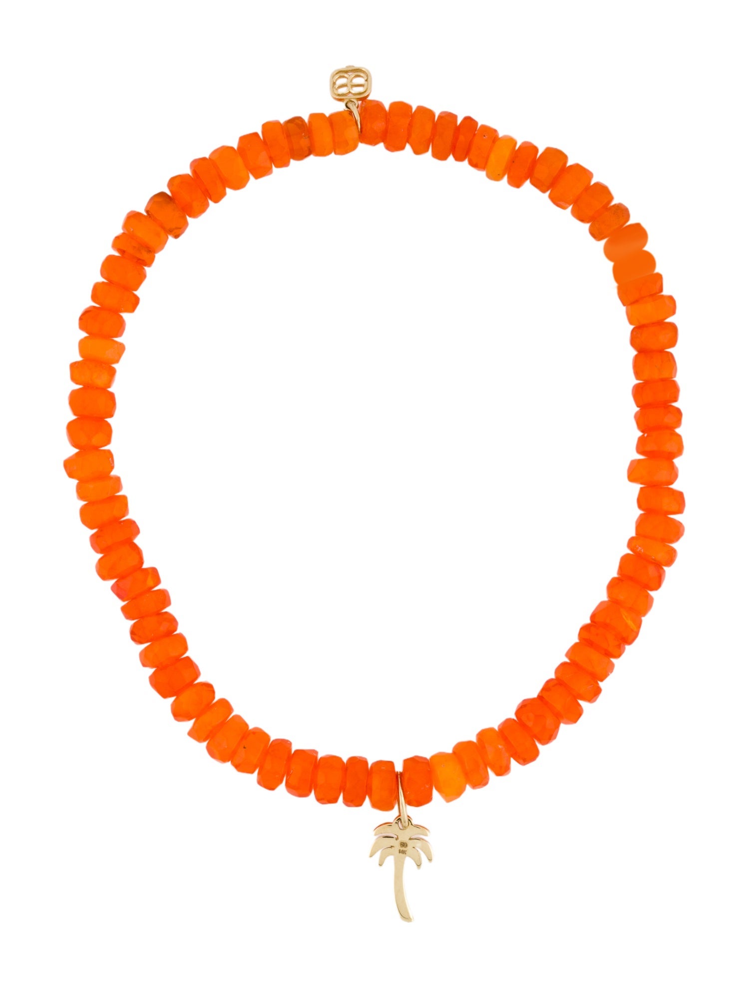 Sydney Evan 14K Fire Opal Bead Bracelet