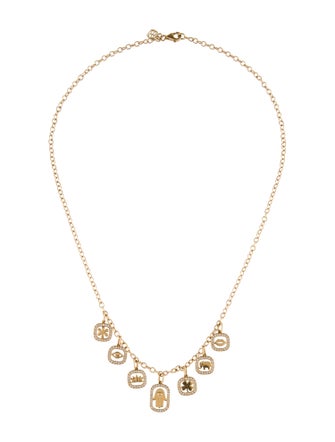 Sydney Evan 14K Diamond Multi-Charm Necklace