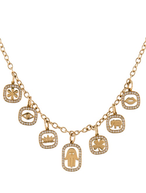Sydney Evan 14K Diamond Multi-Charm Necklace