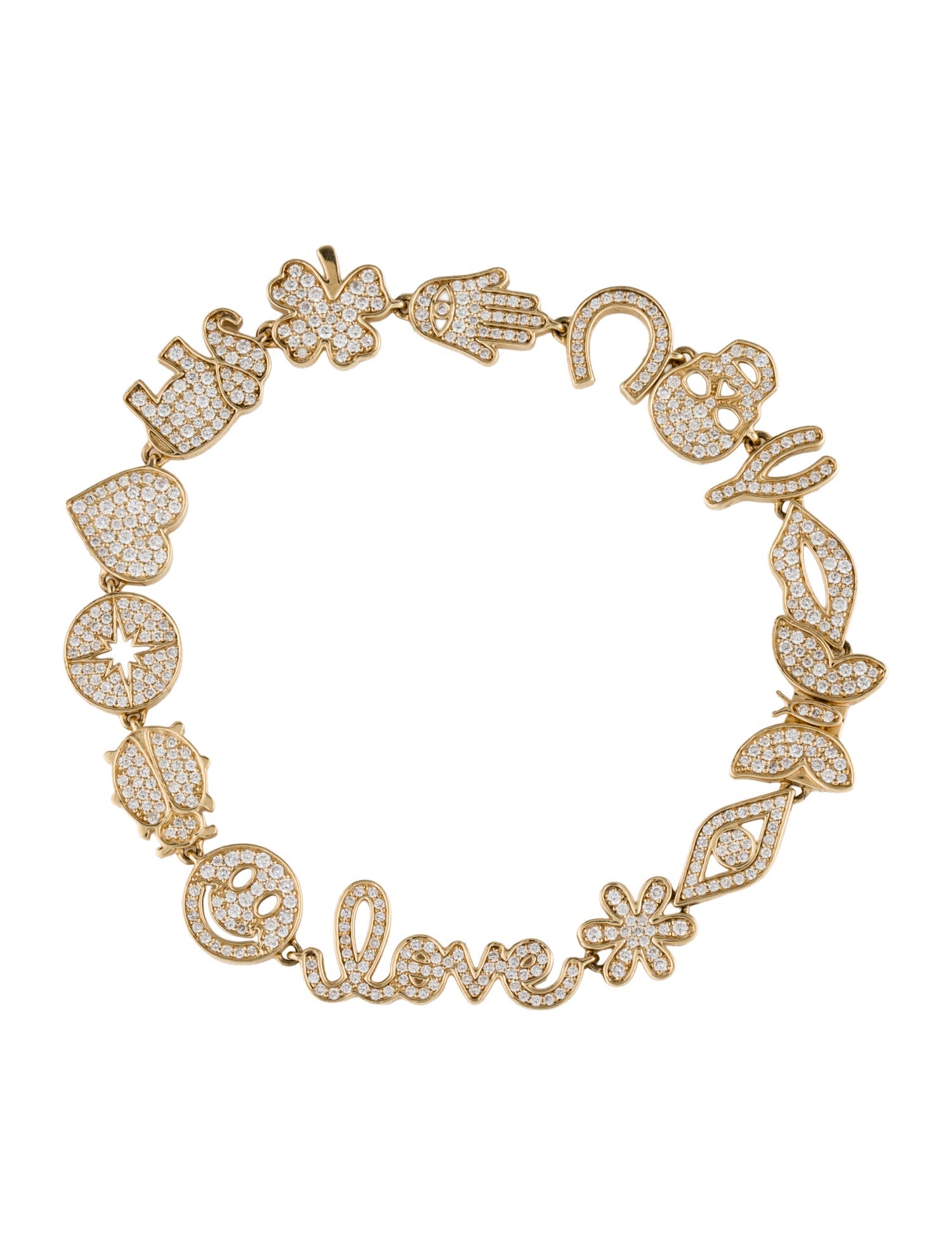 Sydney Evan 14K 2.01ctw Diamond Multi-Icon Bracelet