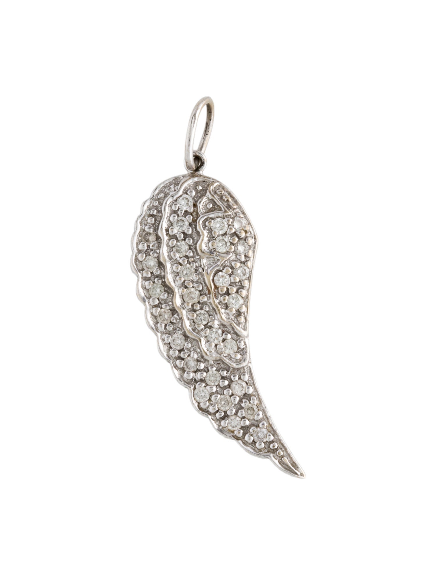 Sydney Evan 14K Diamond Angel Wing Pendant