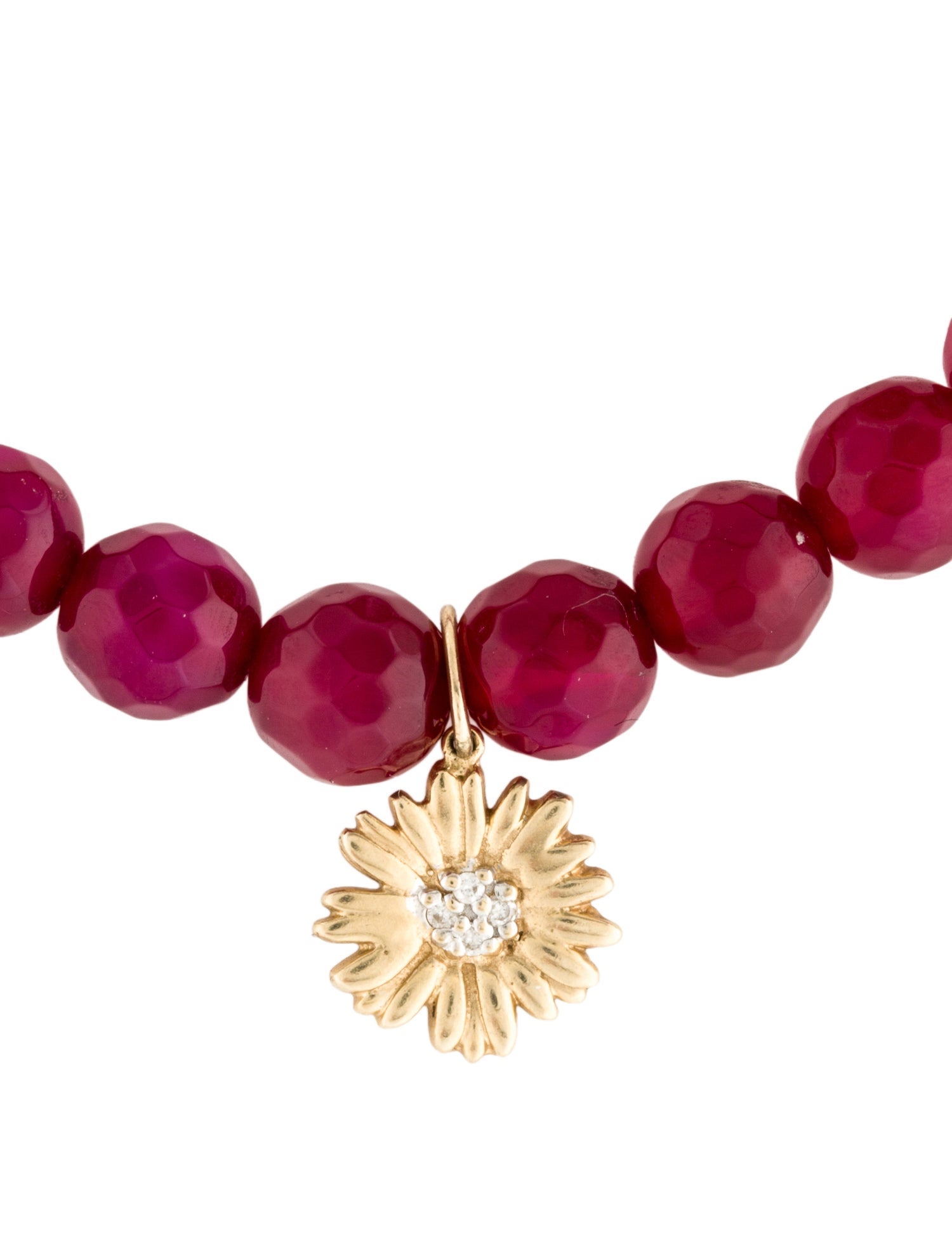 Sydney Evan 14K Dyed Chalcedony & Diamond Bead Bracelet