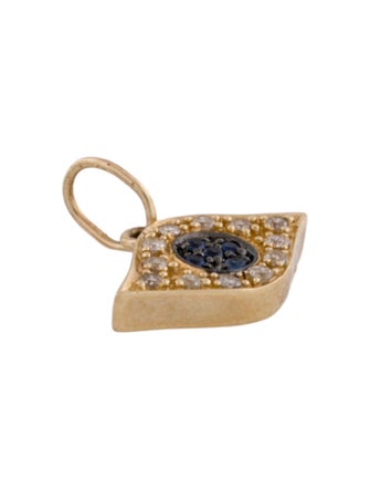 Sydney Evan 14K Sapphire & Diamond Evil Eye Charm
