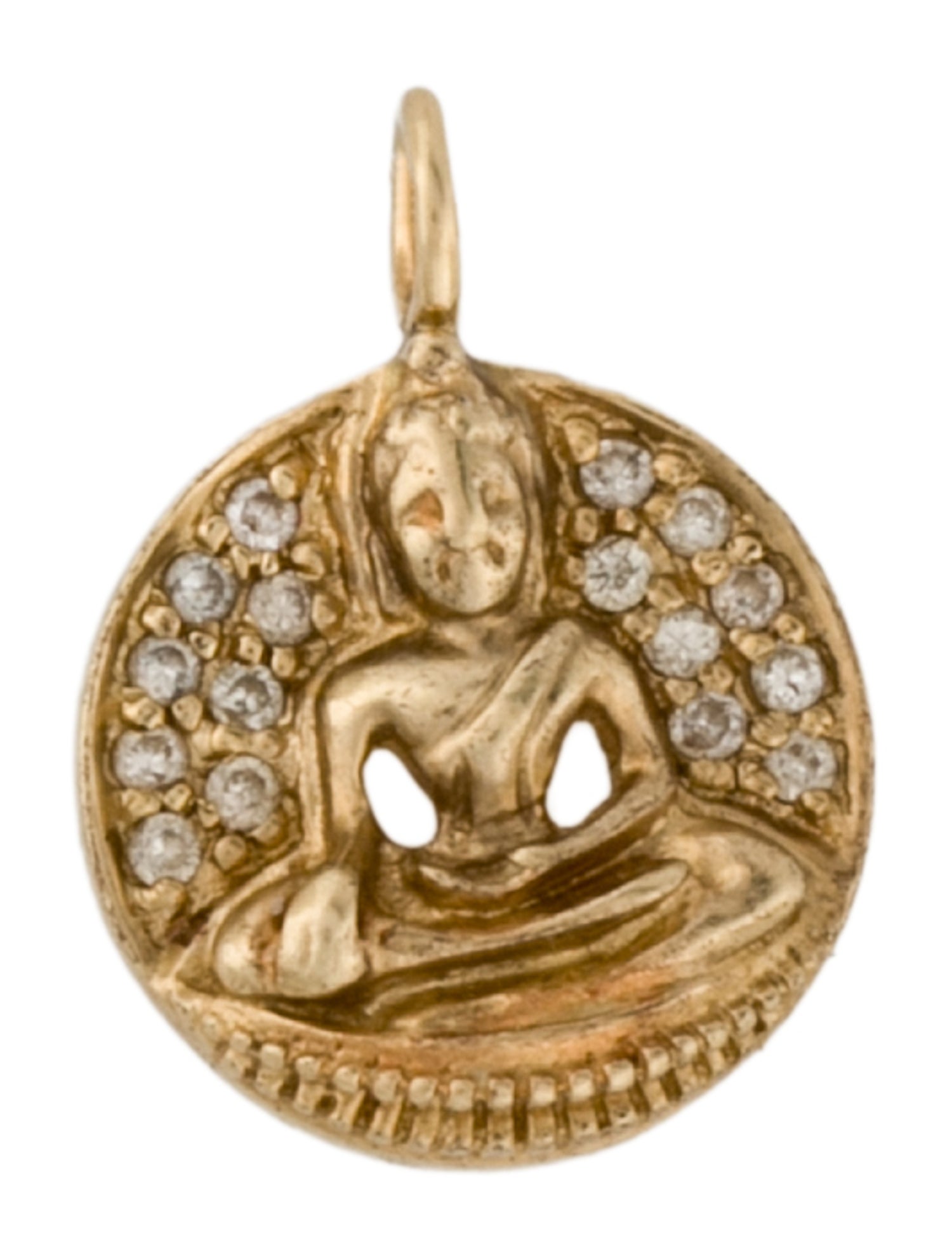 Sydney Evan 14K Diamond Sitting Buddha Pendant