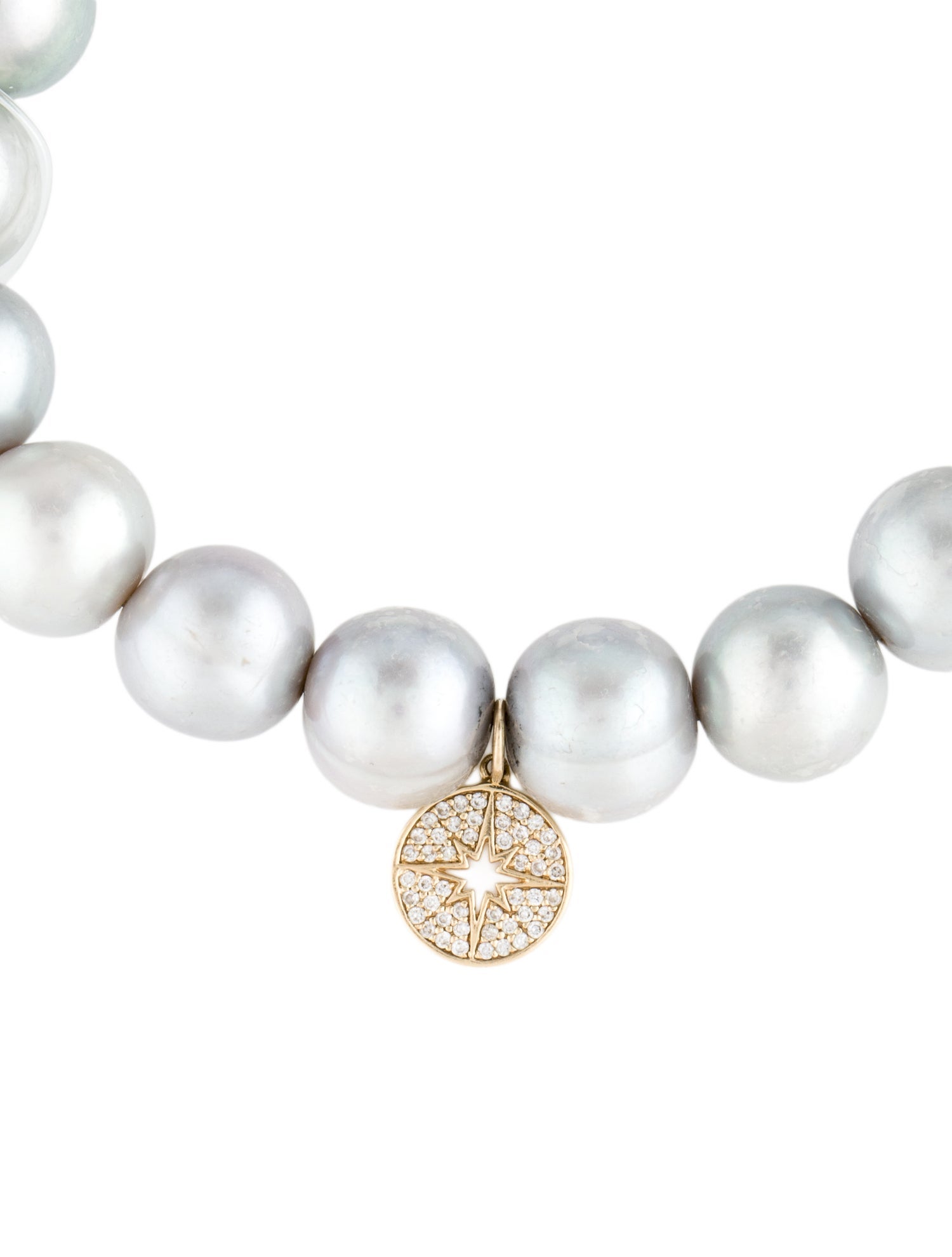 Sydney Evan 14K Pearl & Diamond Star Charm Beaded Bracelet